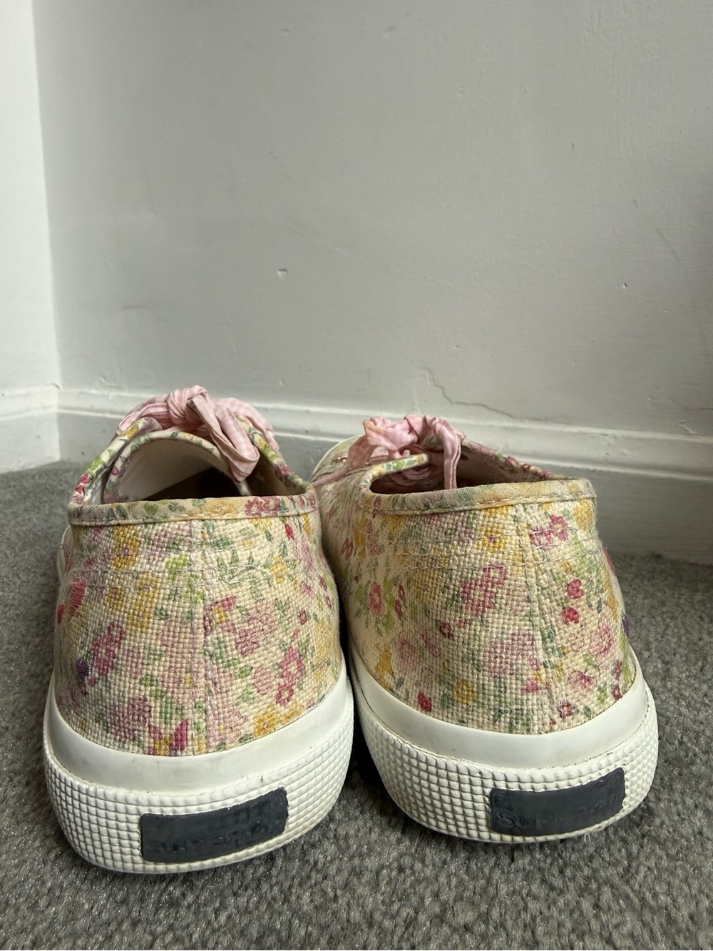 LoveShackFancy x Superga Floral Canvas Sneakers with Pink Accents - Picture 11 of 11